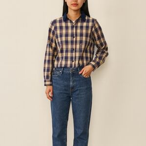 Vintage Single Stich Plaid Button Up